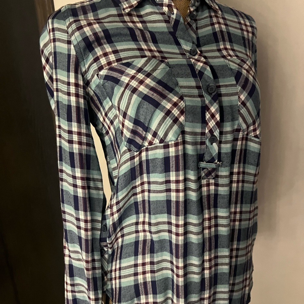 NWT Lucky Brand long-sleeve Plaid Button-Up